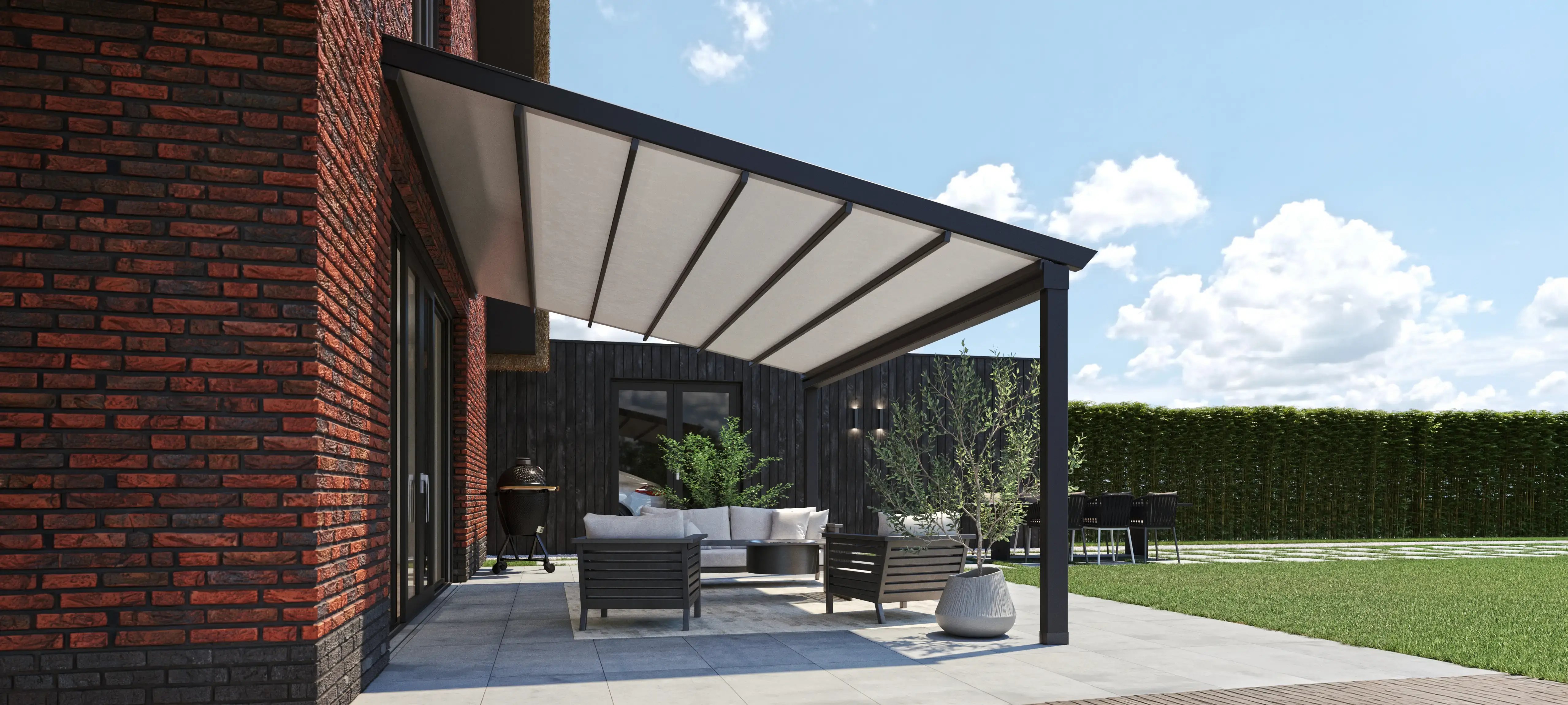Terrasoverkapping met doek | Artino