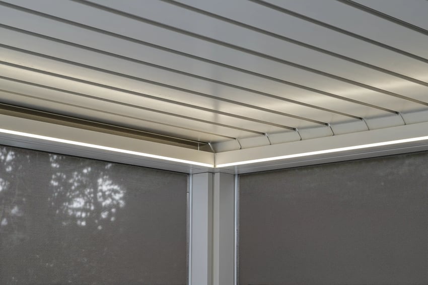 Lamellenoverkapping met ledverlichting | Artino