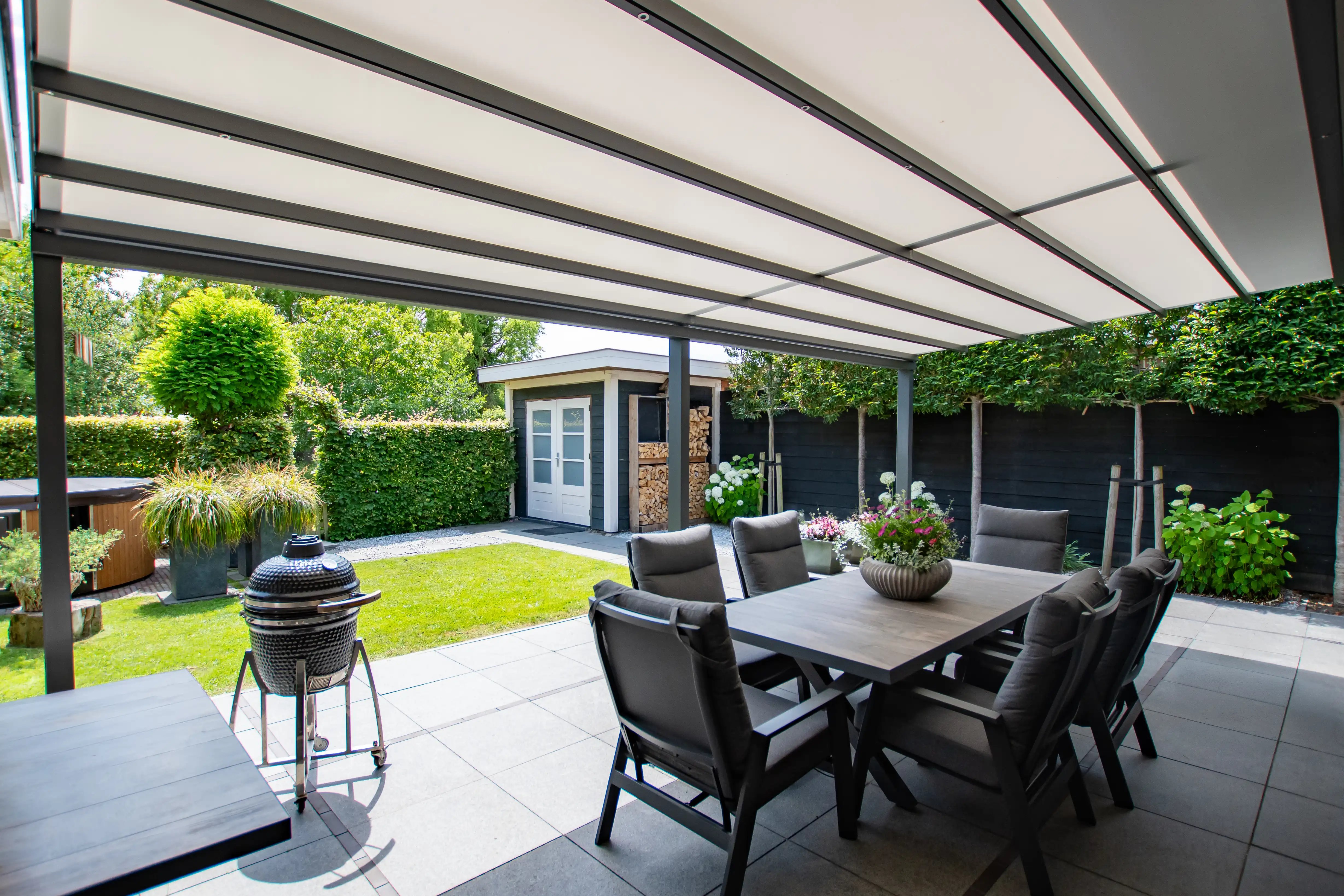Terrasoverkapping met doek waterdicht | Artino