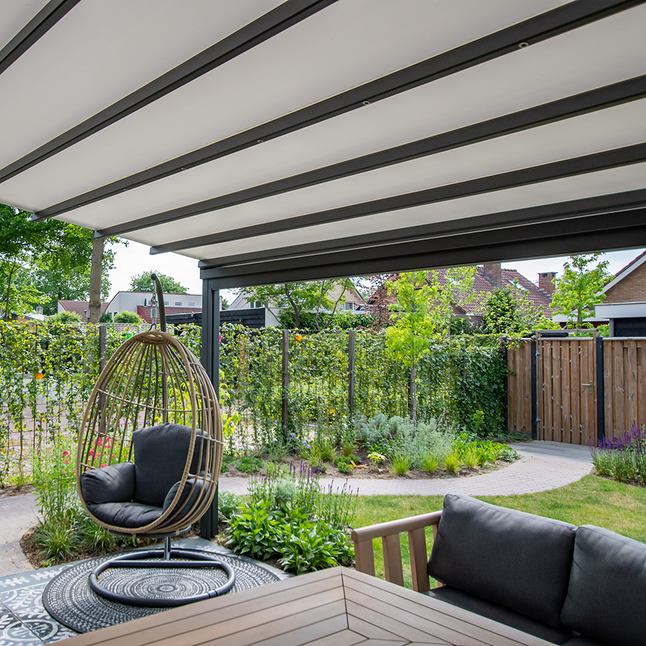 Luxe doek overkapping met pvc | Artino