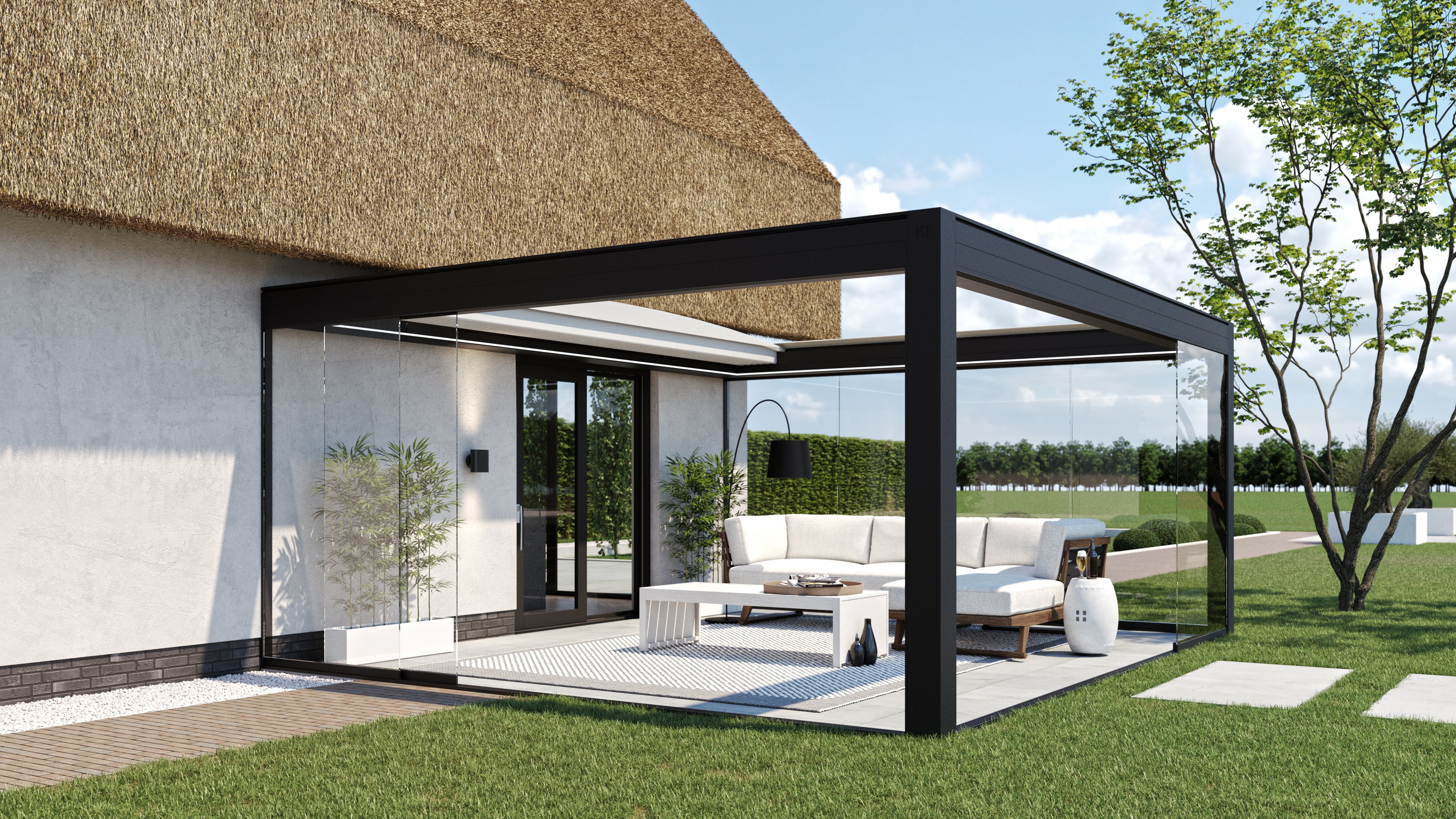 Luxe tuinkamer met doek