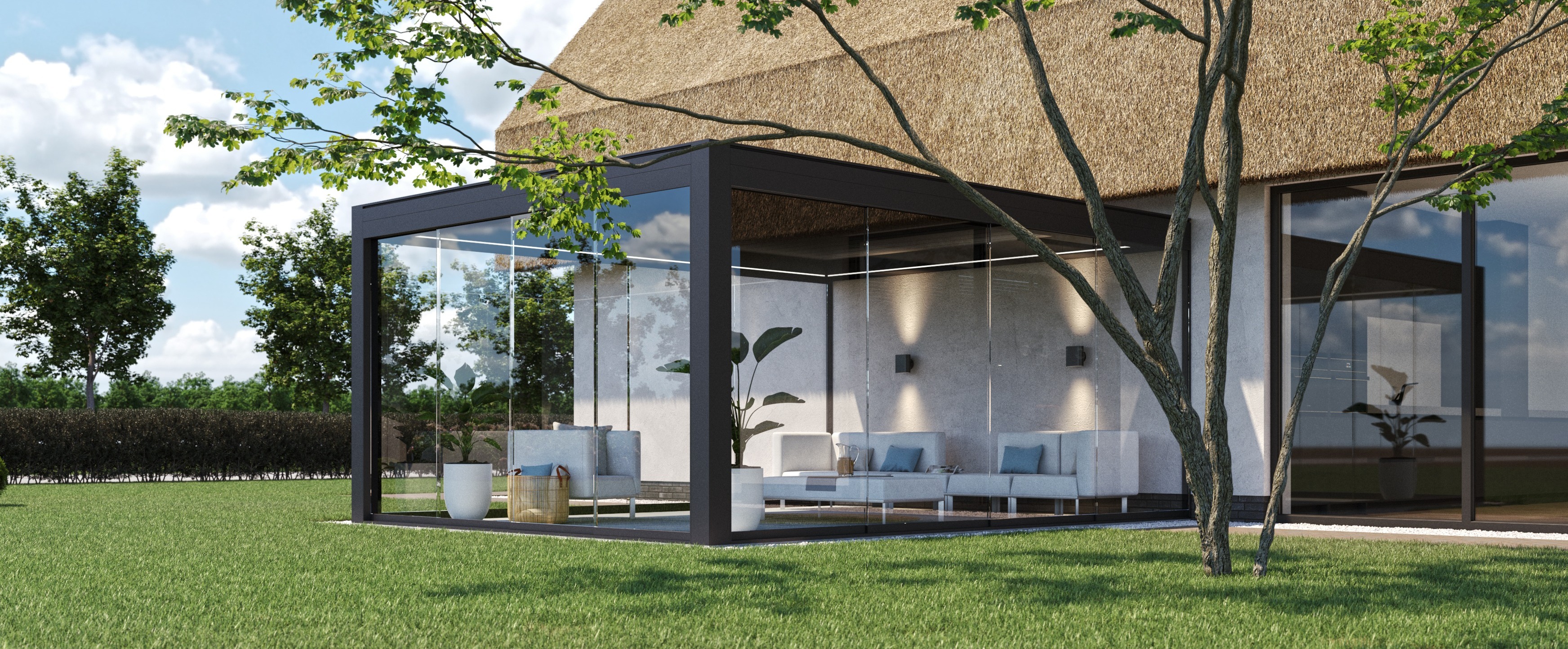 Tuinkamer glazen wanden