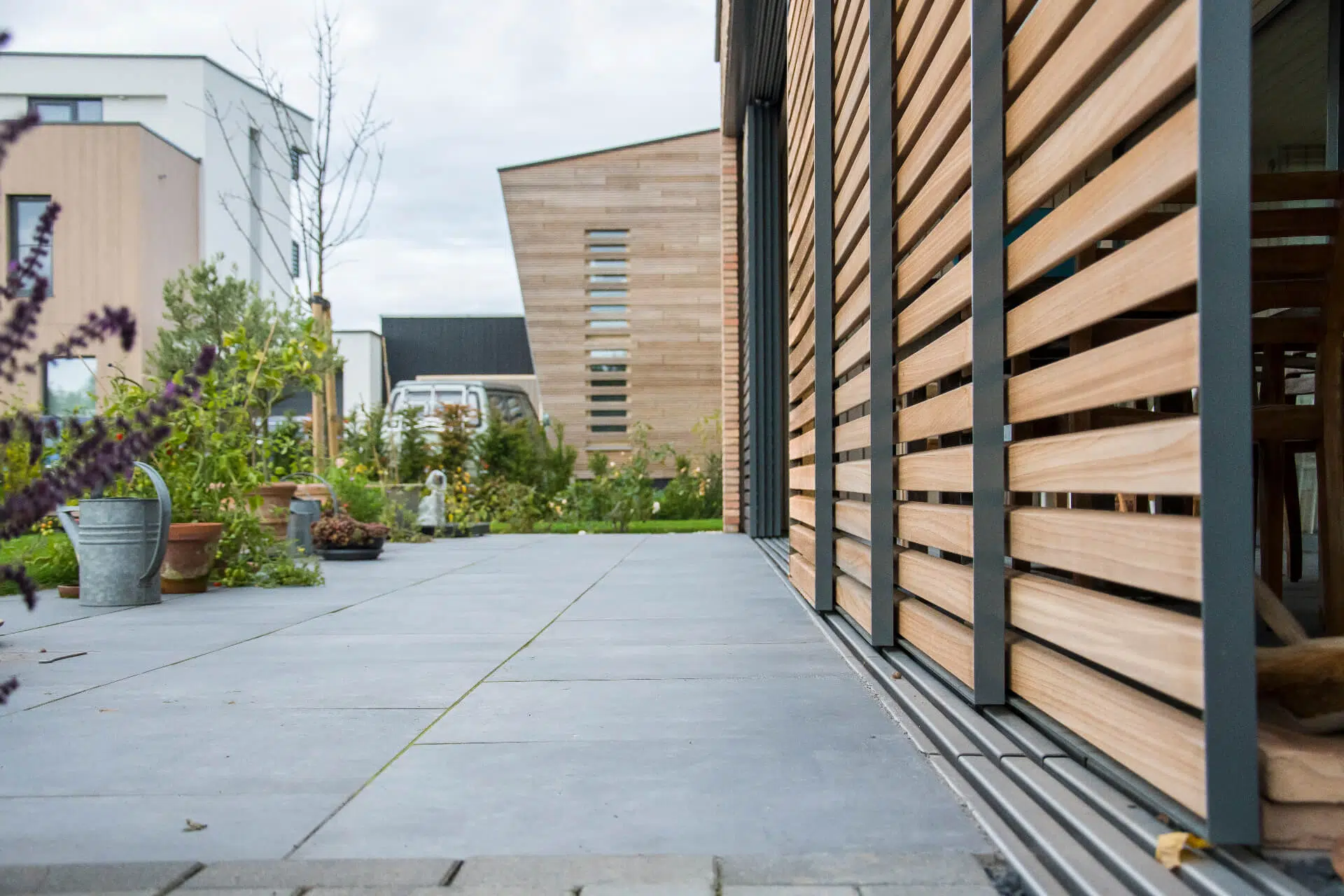 houten schuifpanelen veranda